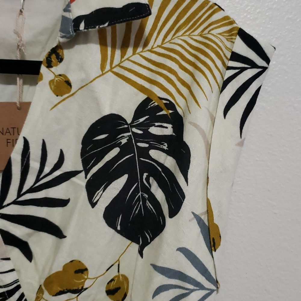 NEW VICI Canyon Palm Print Tie Dress - Picture 10 of 15